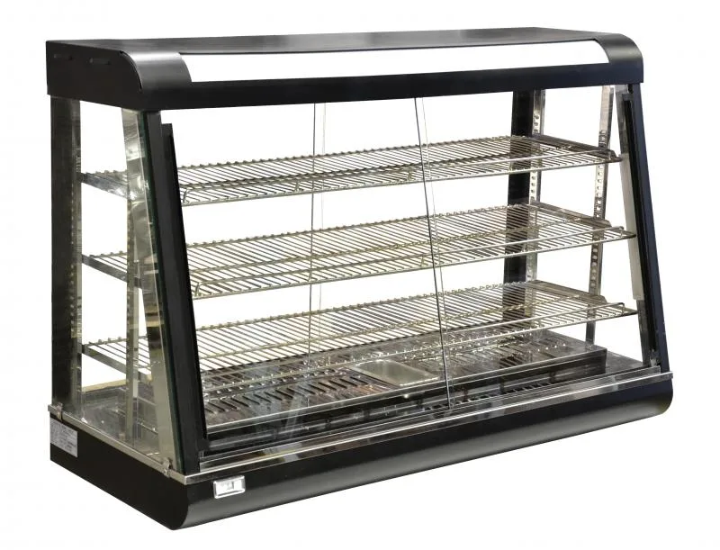 47" Countertop Display Warmer,  3 Shelves, Sliding Doors, Self/Full-Service, 1500 W