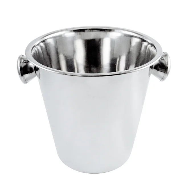 4 qt Stainless Steel Wine Bucket with Knob Handle