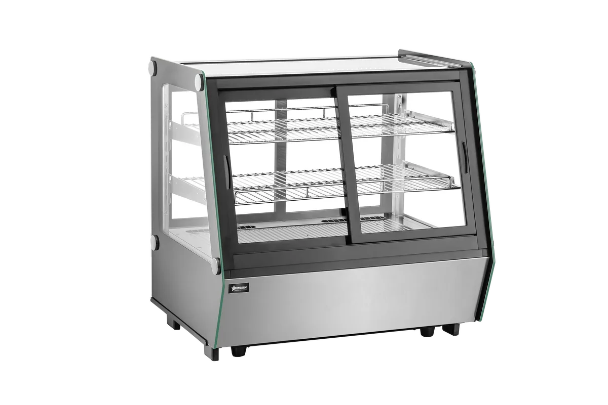 48” Two (2) Shelf Refrigerated Self-service Countertop Display Case, 7.06 cu. ft. (200 L), Black