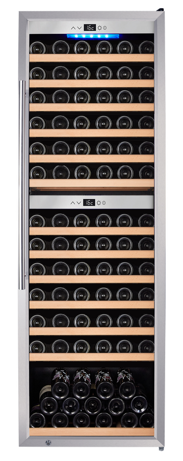 Vinovero 25" Dual Zone Wine Cooler with 126 Bottle Capacity and Stainless Steel Door