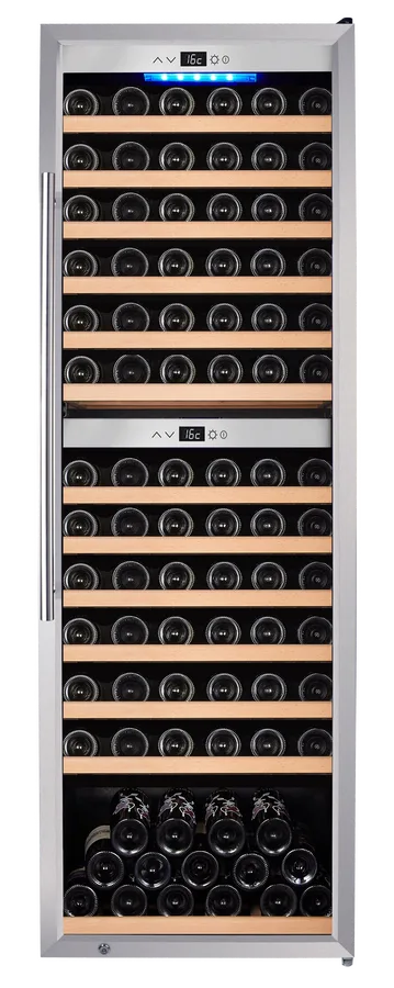 Vinovero 25" Dual Zone Wine Cooler with 126 Bottle Capacity and Stainless Steel Door