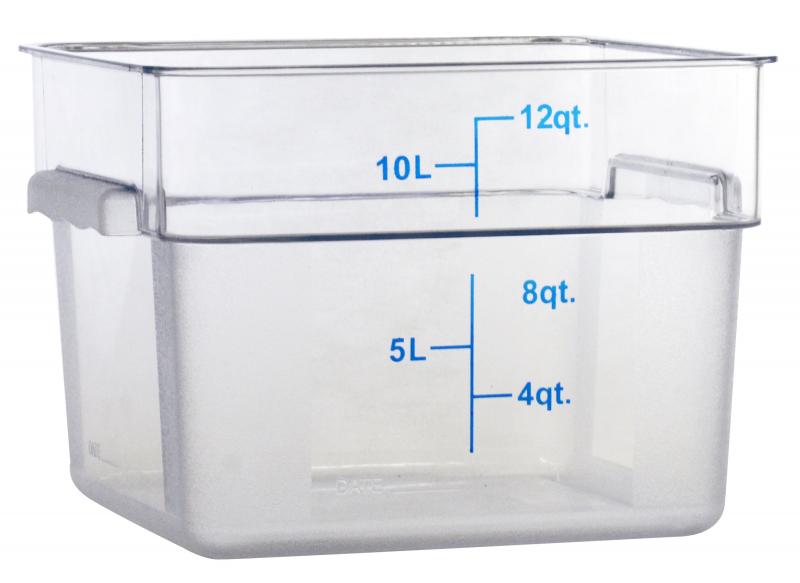 12 Qt. Polycarbonate Clear Square Food Storage Container