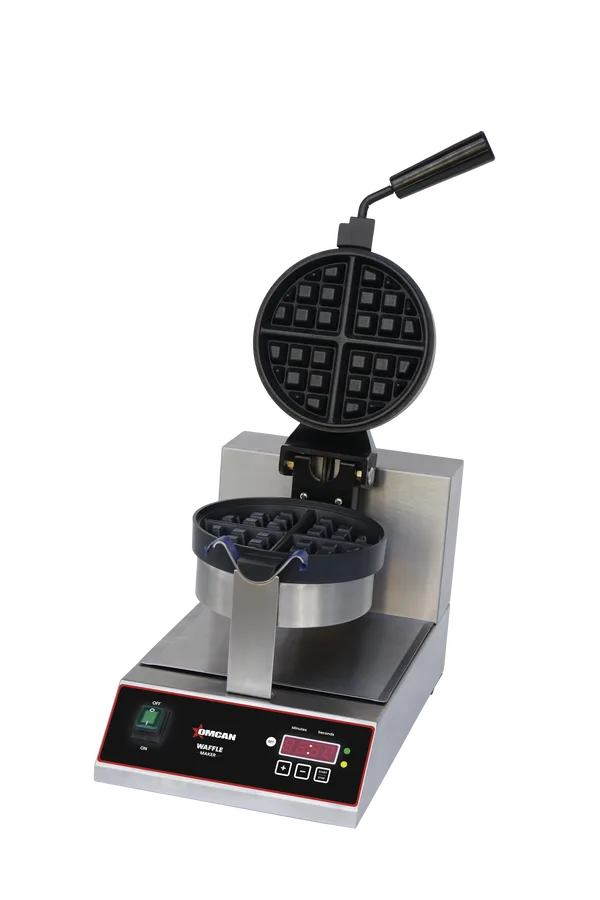 7 1/2” Single Belgian Waffle Maker with Digital Timer and Temperature Control