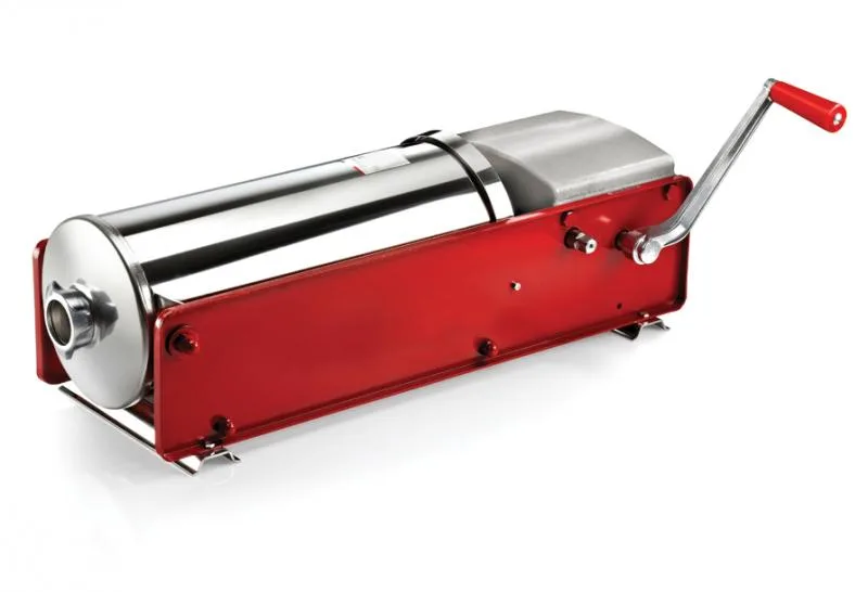 Trento Tre-Spade Horizontal Two-Speed Gear-Driven Manual Sausage Stuffer with 30 lb. capacity