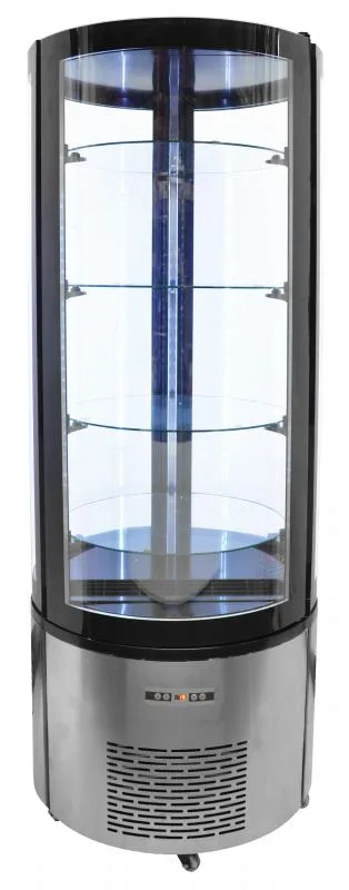 27″ Four (4) Shelf Circular Floor Refrigerated Showcase, 14.1 cu.ft. (400 L)