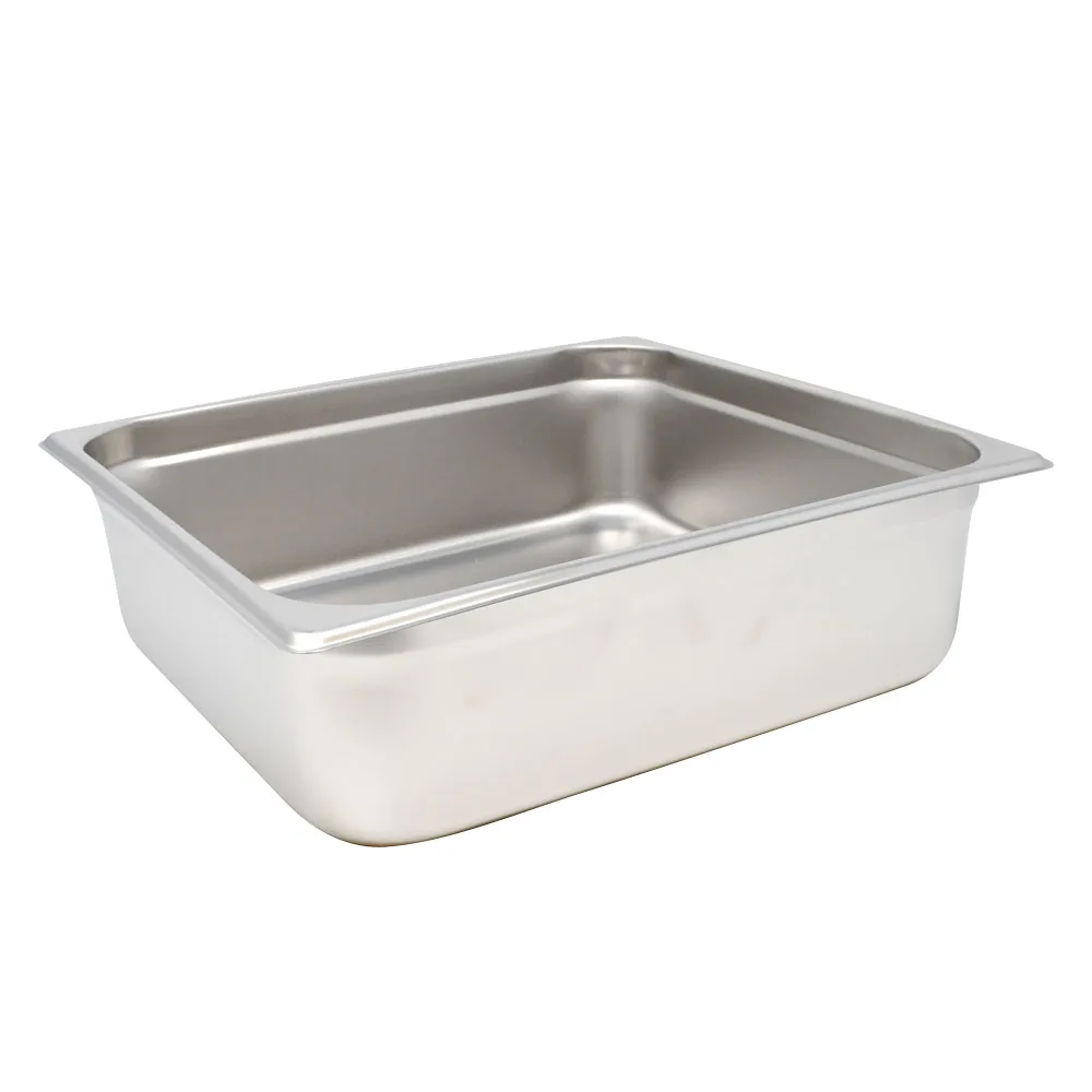 GN 2/3 Two-Third-Size Stainless Steel Steam Table Pan – 4″ Deep
