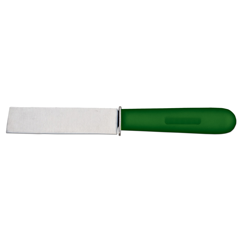 6" Cut-Off Knife with Guard and Green Handle
