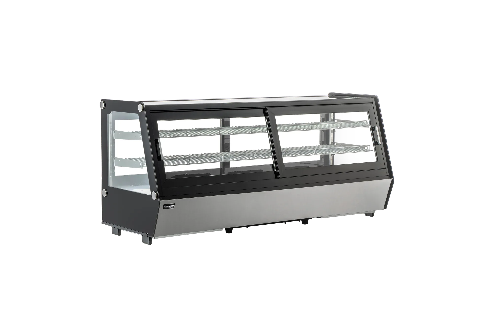 60” Two (2) Shelf Refrigerated Self-service Countertop Display Case, 8.01 cu. ft. (227 L), Black