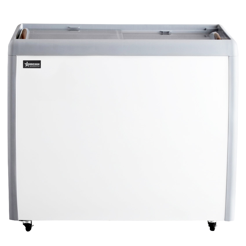 39" Two (2) Door Ice Cream Display Chest Freezer with Flat Glass Top, 9.5 cu.ft (270 L)