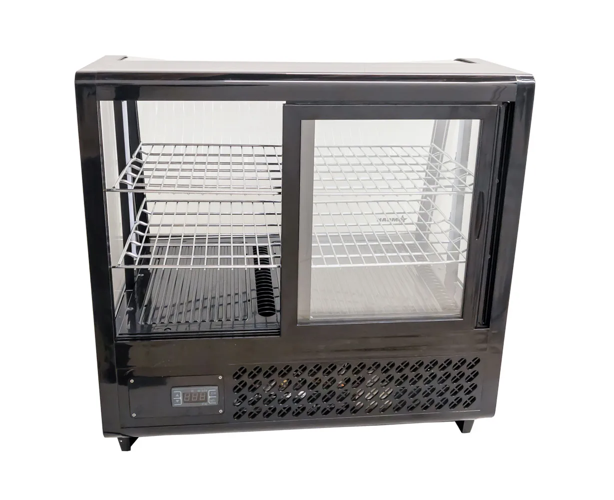 27” Two (2) Shelf Countertop Refrigerated Display, 3.5cu.ft. (100L), Black