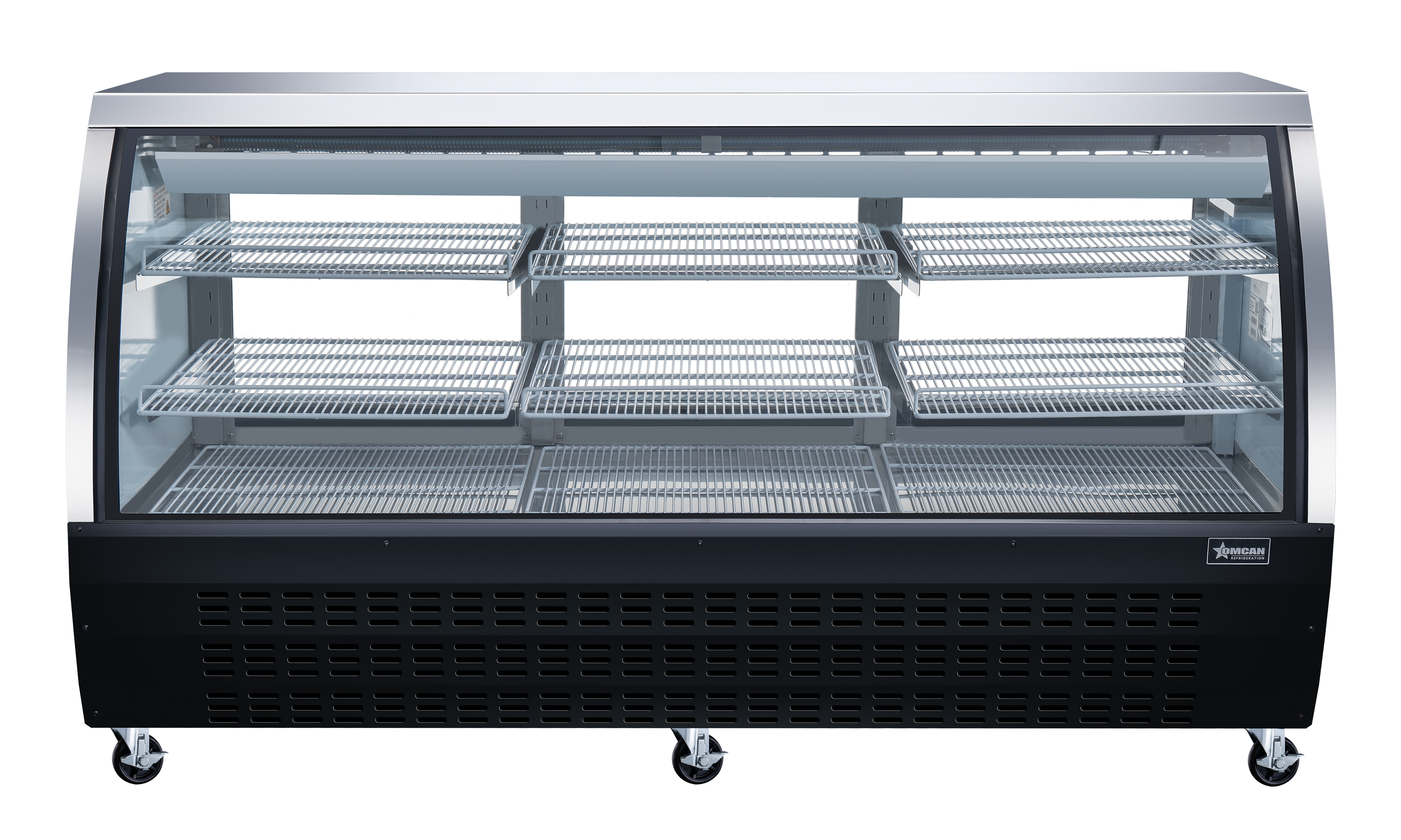 82″ Two (2) Shelf Floor Refrigerated Showcase, 32 cu.ft. (903 L), Black