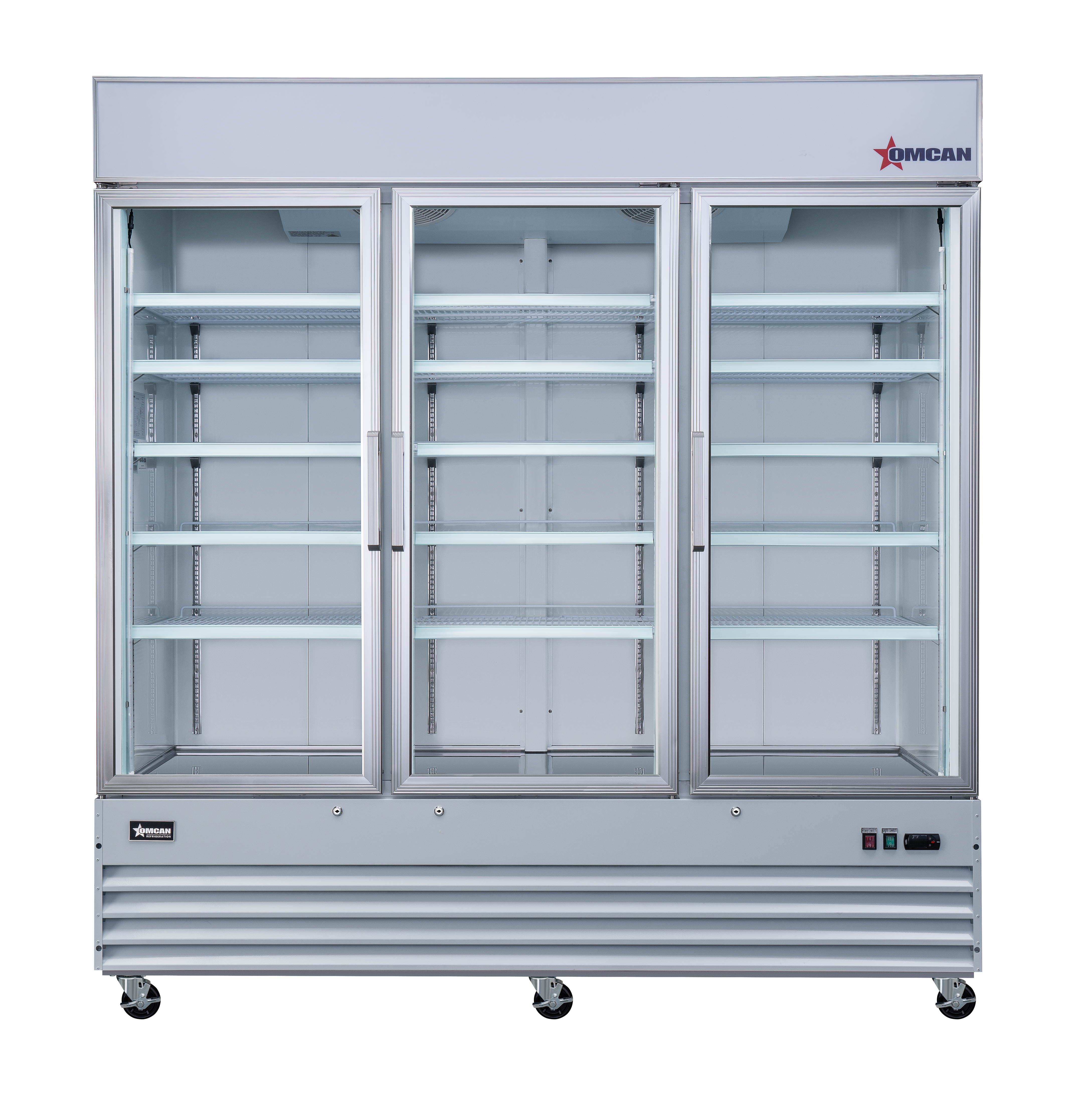 78″ Three (3) Glass Door Refrigerator, 53 cu.ft. (1500 L), White