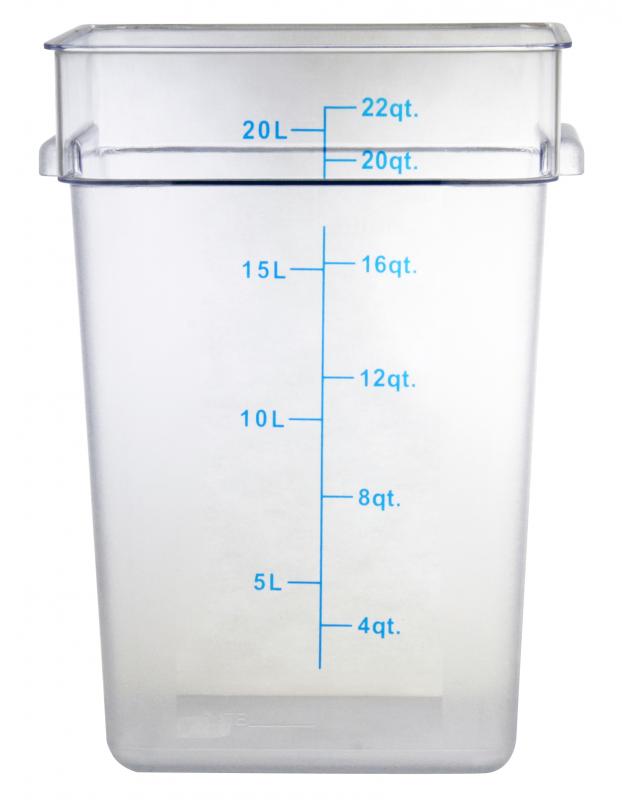 22 Qt. Polycarbonate Clear Square Food Storage Container