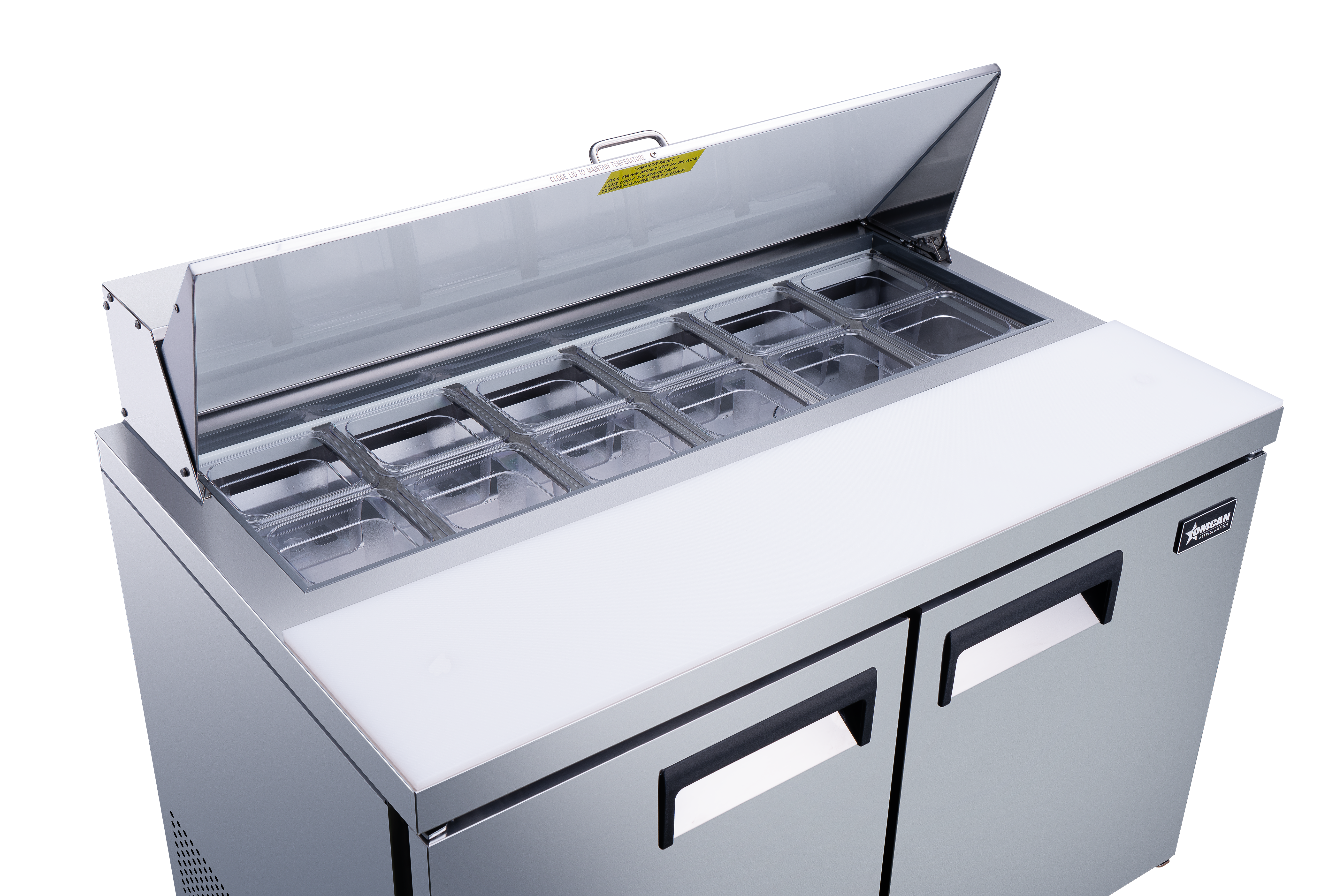 36″ Two (2) Door Refrigerated Prep Table, 9 cu.ft. (255 L), Stainless Steel