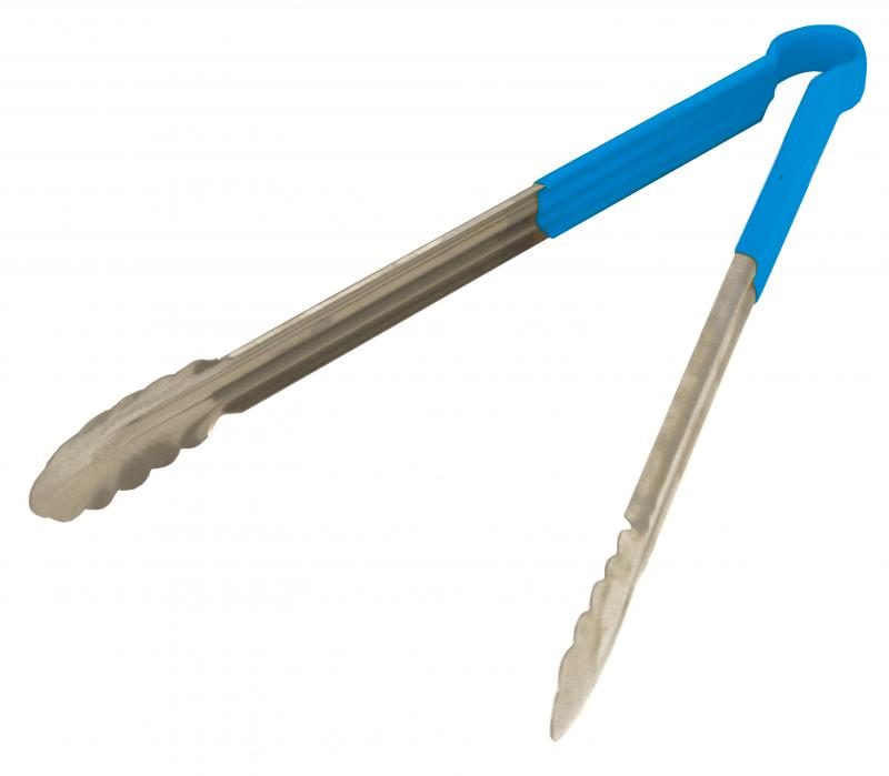 16" Heavy-Duty Utility Tongs with Blue Plastic Handle