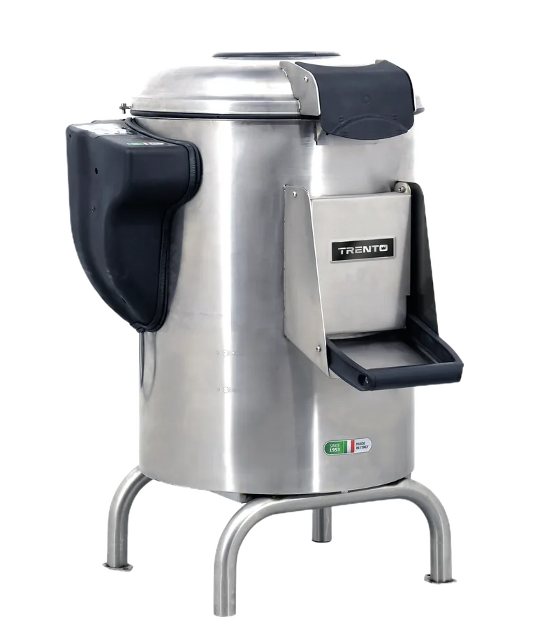 Trento 66 lbs. Potato Peeler with Microswitch and Floor Water Discharge – 220V, 1Ph, 1.2HP