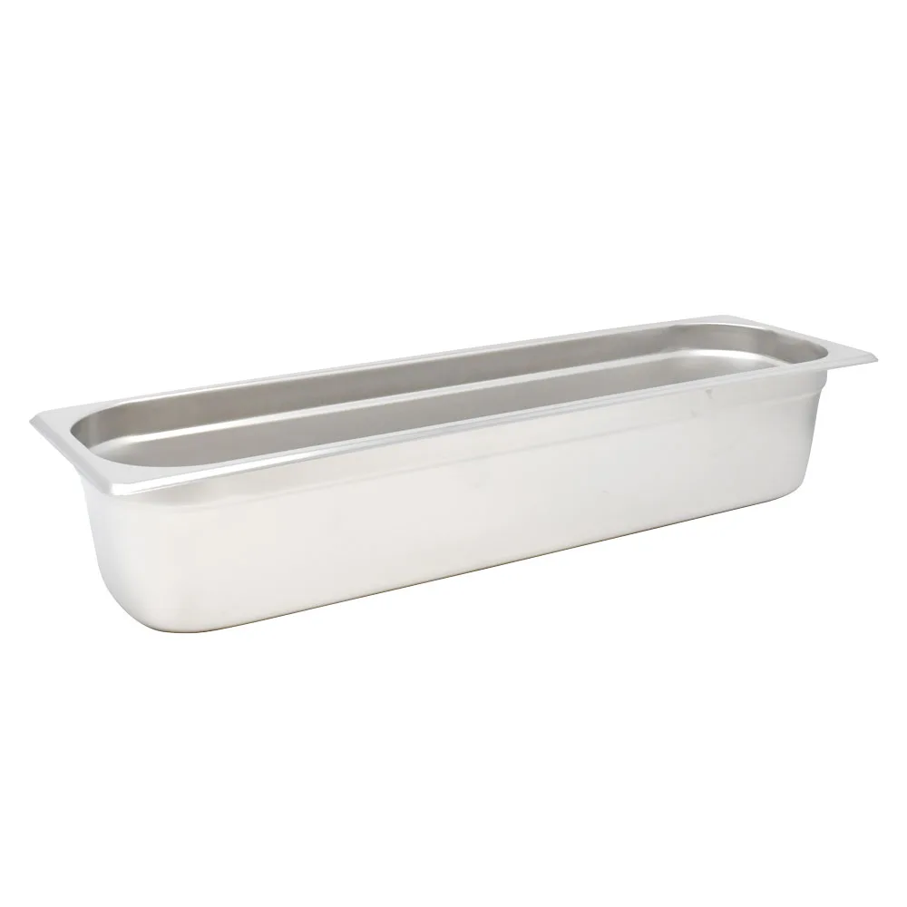 GN 1/2 Half-Size Long Anti-Jam Stainless Steel Steam Table Pan – 4″ Deep