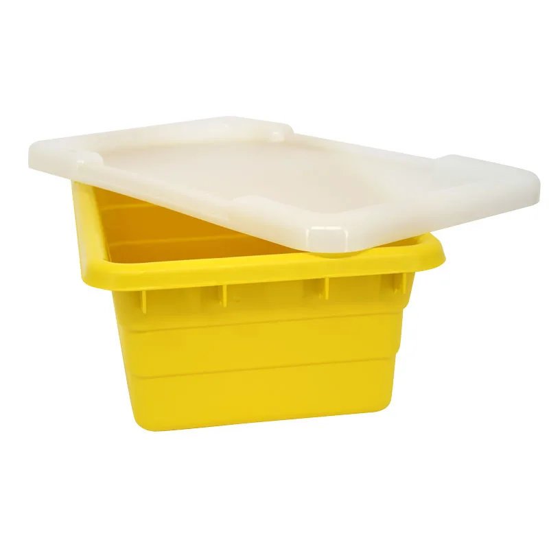 Yellow Meat Lug Tote Box