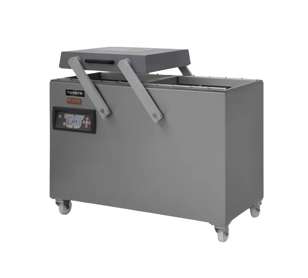 Turbovac L60 Light Weight Aluminum Double Chamber Vacuum Packaging Machine with 4 x 23" Seal Length and 63 m3 Vacuum Pump