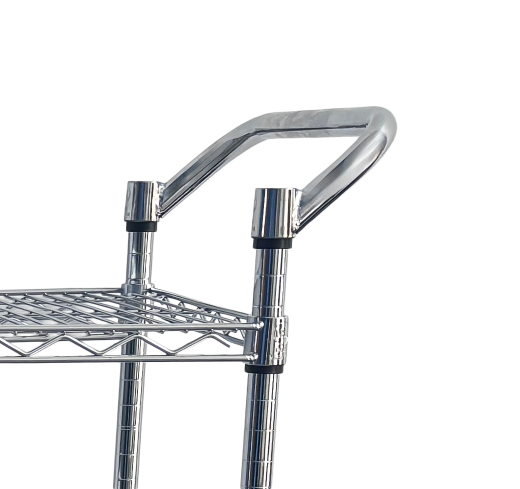 24″ Push Handle Chrome Plated for Wire Shelving Cart