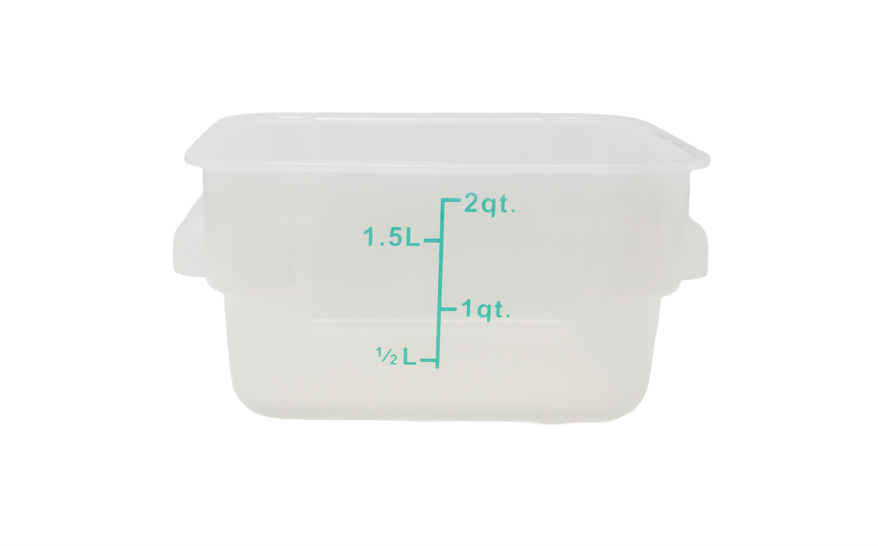2 qt Translucent Square Food Storage Container
