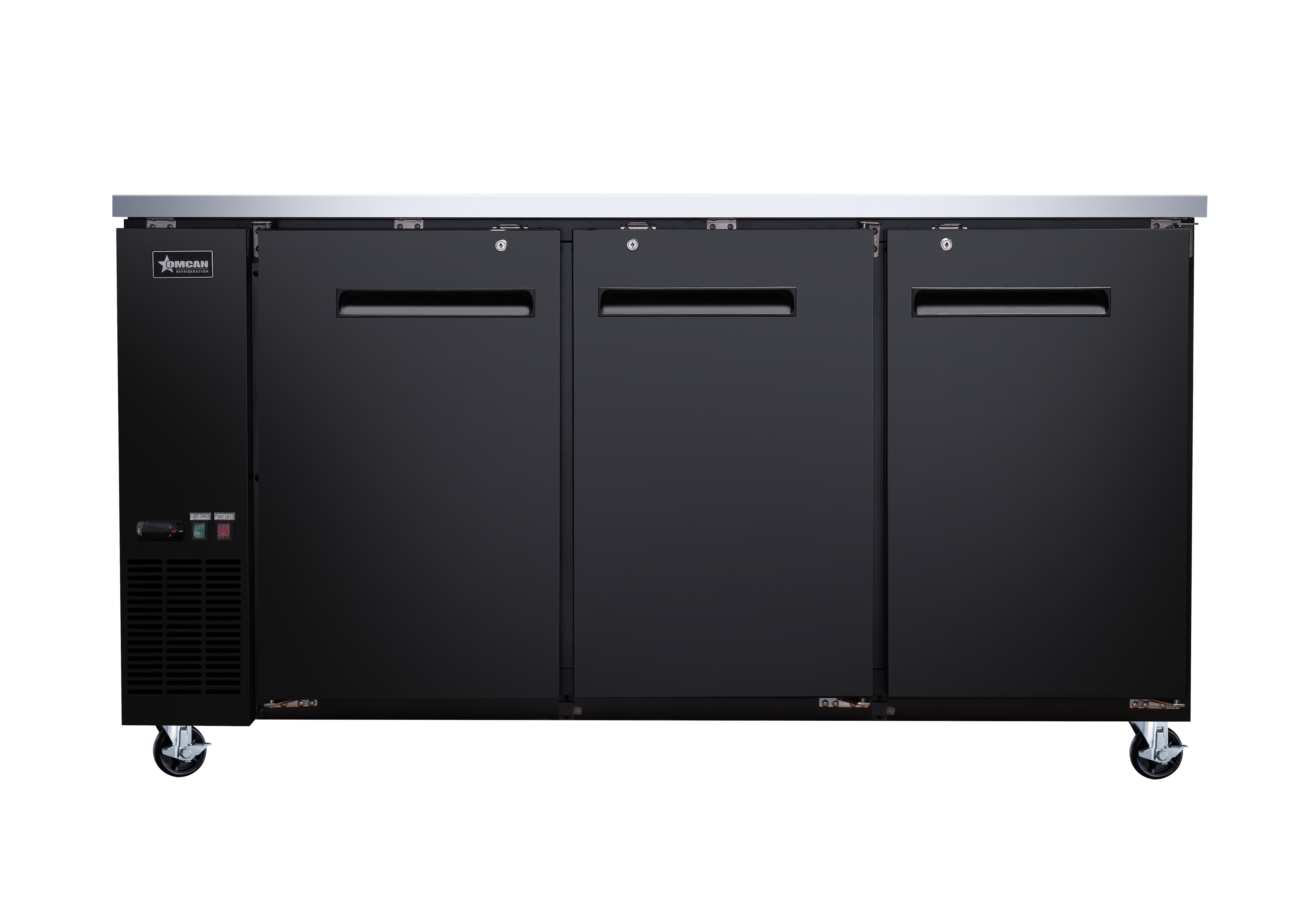 73" Solid 3-Door Bottle Cooler, 19.6 cu.ft. (556 L)