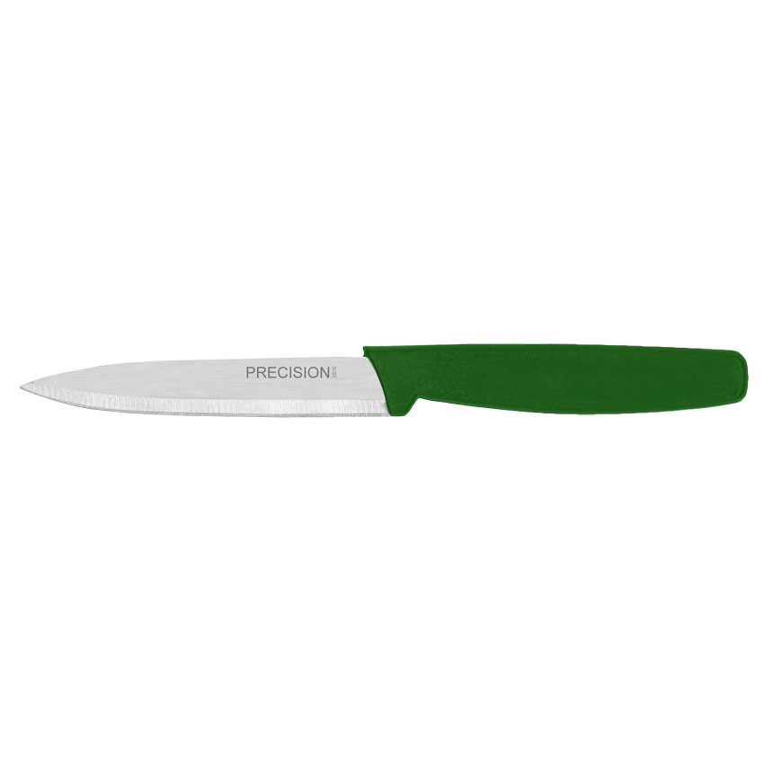 4" Paring Knife with Green Polypropylene Handle