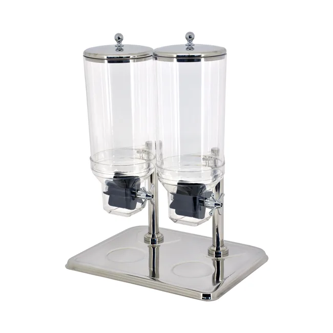 Stainless Steel Cereal Double Dispenser with 7.5 L (x2) Capacity