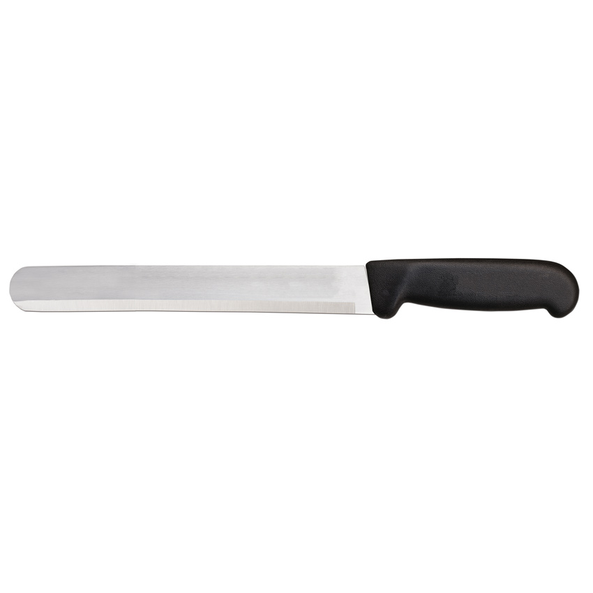 10" Slicer Straight Knife with Black Polypropylene Handle