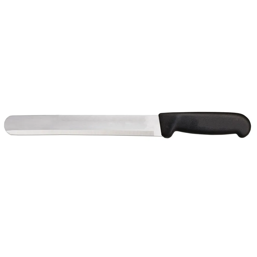 10" Slicer Straight Knife with Black Polypropylene Handle