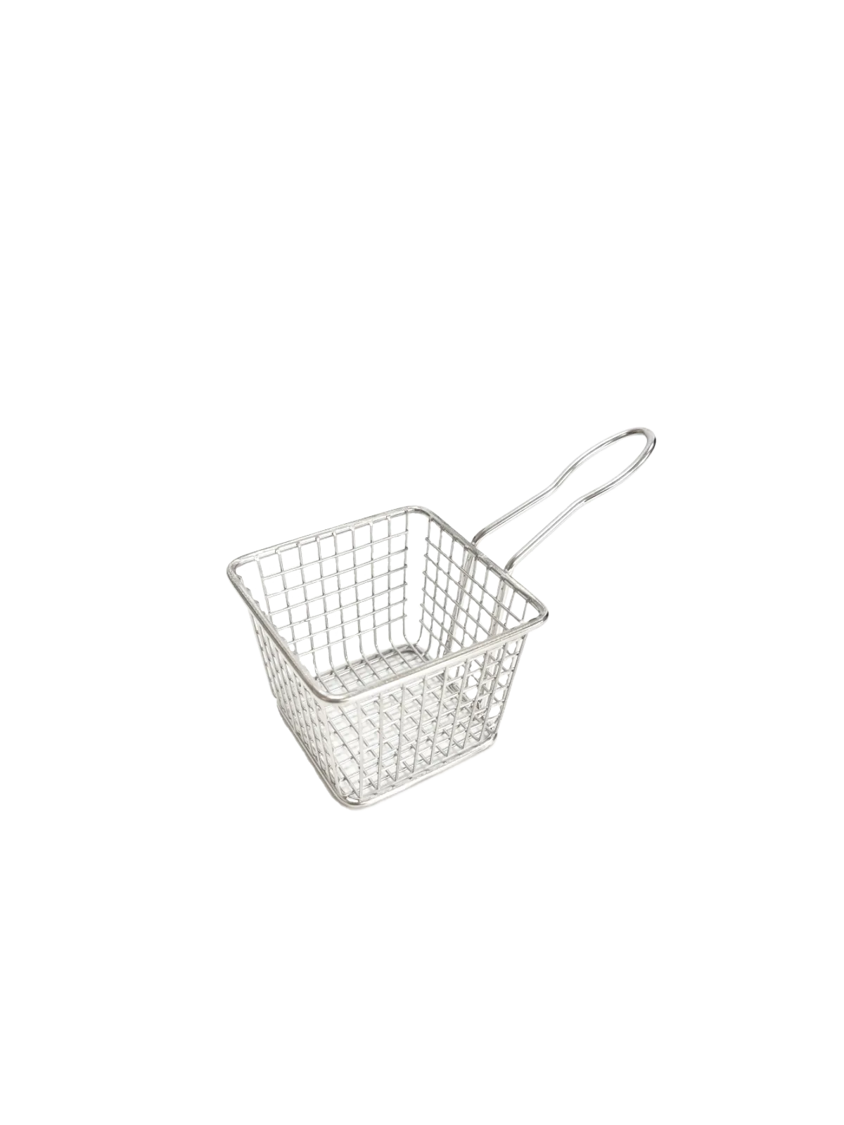4″ x 3″ x 3″ Rectangular Stainless Steel Mini Serving Basket