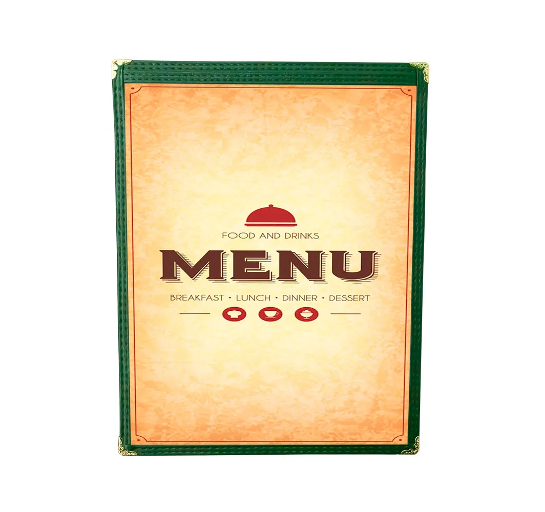 9 1/2″ x 11 3/4″ Green Single Menu Holder