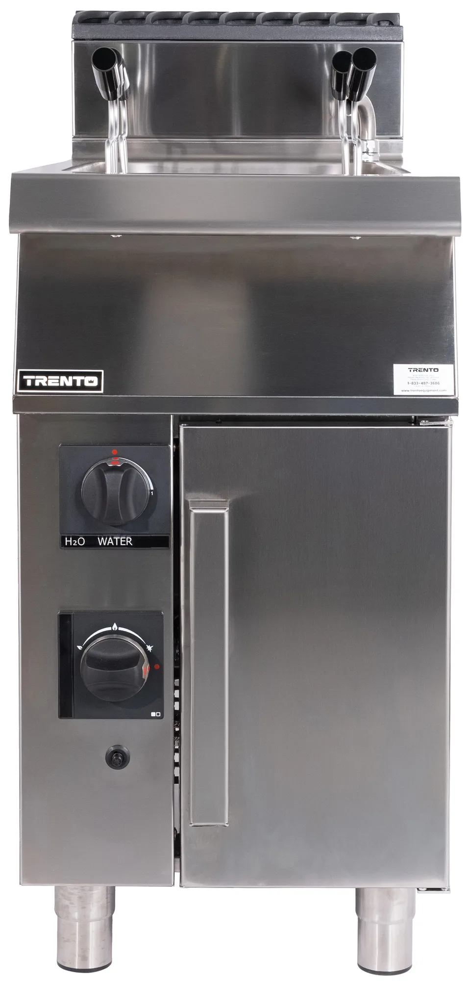 Trento 12 Gallon (45L) Natural Gas Pasta Cooker, Double Burner – 78,000 BTU