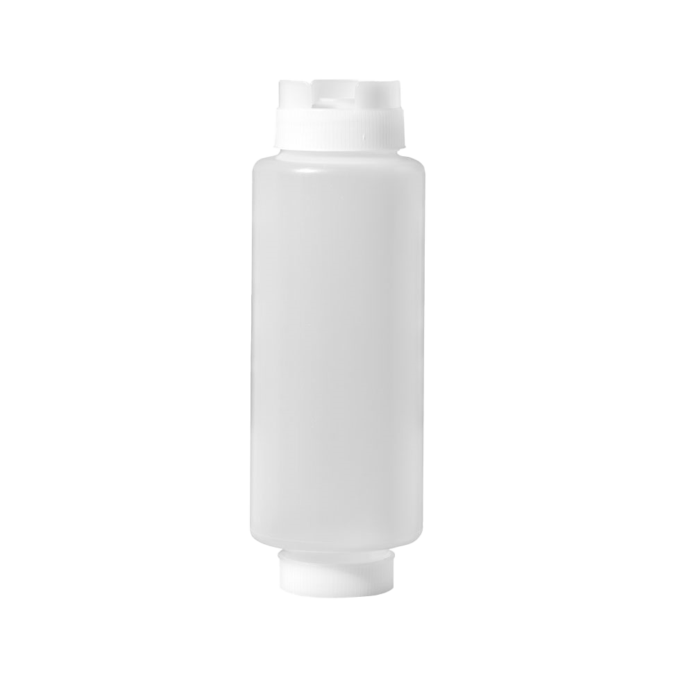 24 oz Clear Dual-way First In First Out Squeeze Bottle NSF