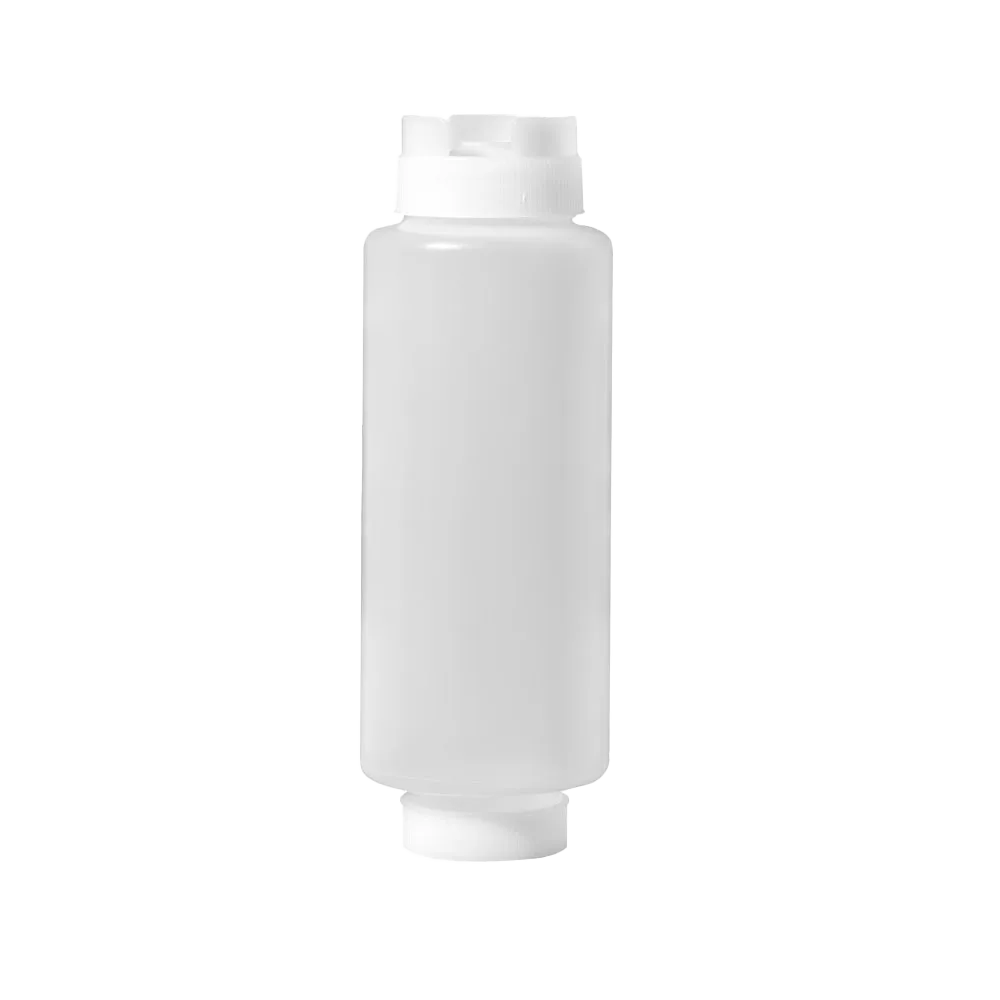 24 oz Clear Dual-way First In First Out Squeeze Bottle NSF