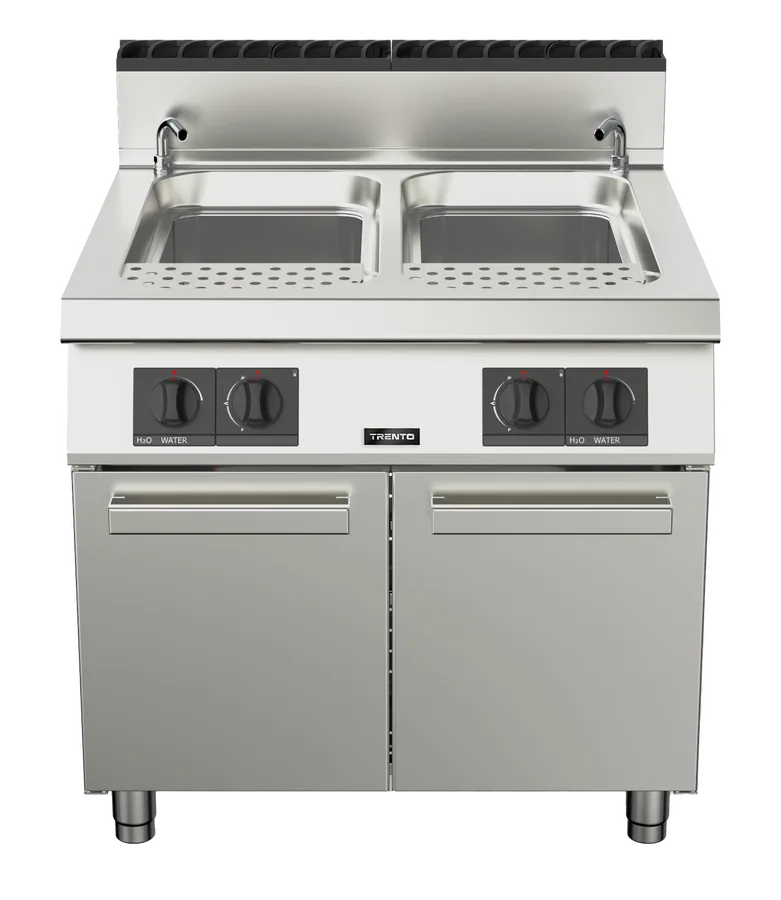 Trento 2 x 12 Gallon (45L) Double Tank Natural Gas Pasta Cooker – 95,000 BTU