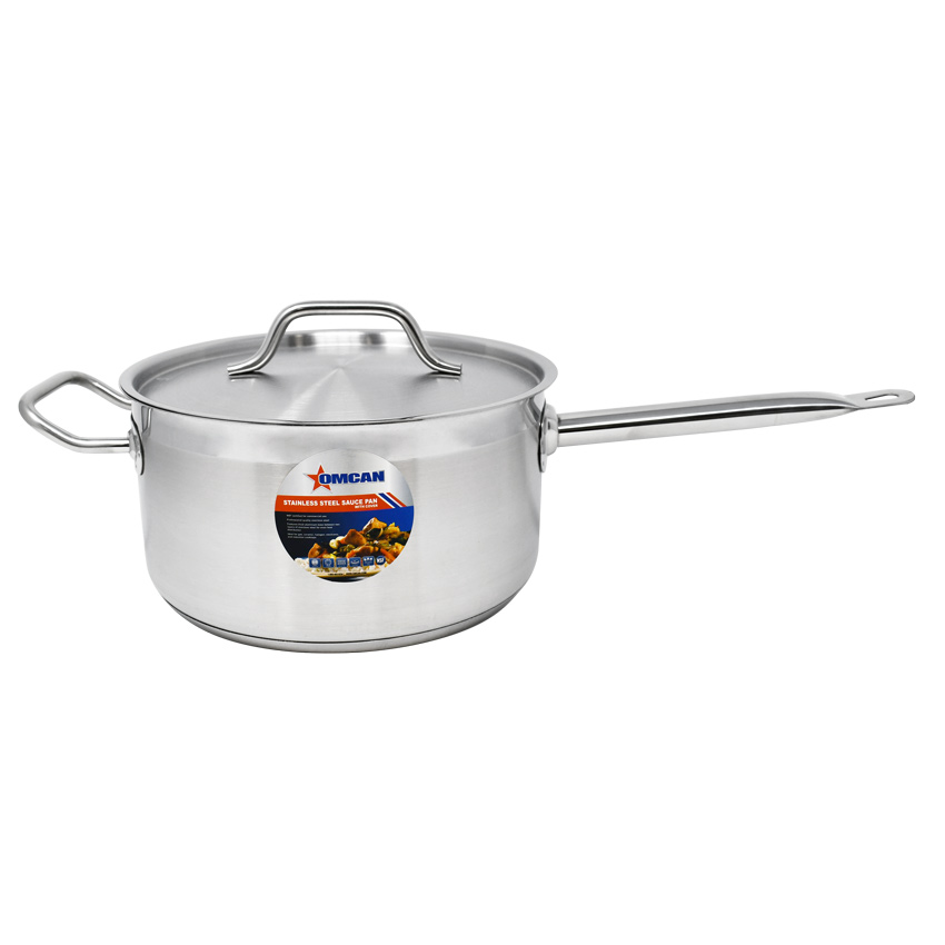 6 QT Stainless Steel Sauce Pan with Lid and Handle