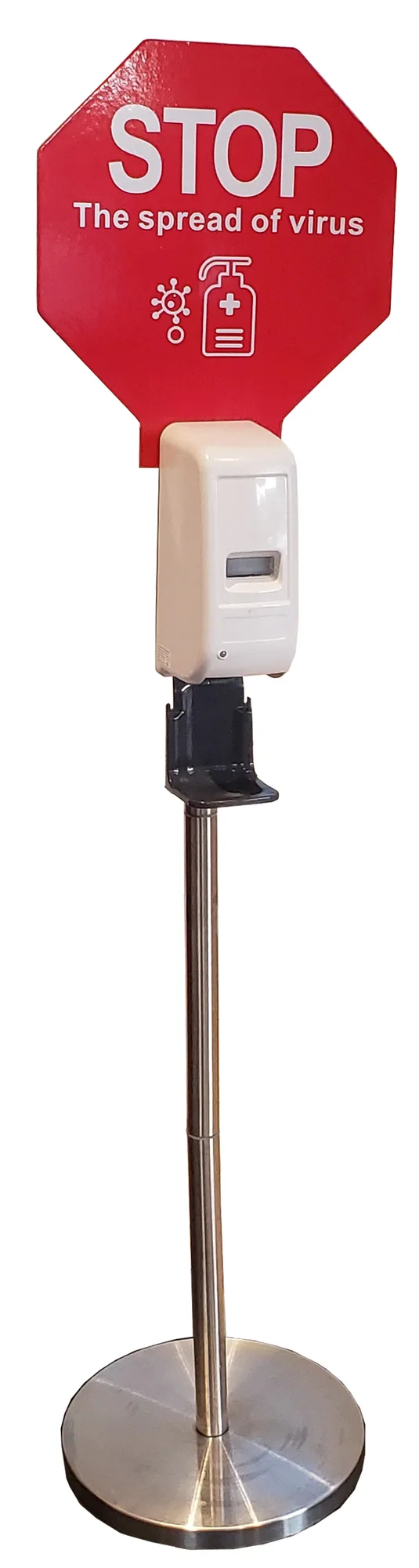 Free-Standing Touchless Hand Sanitizer Dispenser (with Stop Sign)