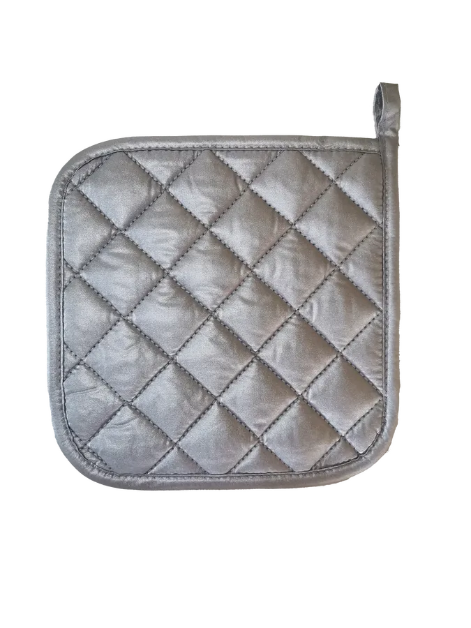 8” x 8” Silver-Coated Cotton Pot Holder - 12 pcs/pack