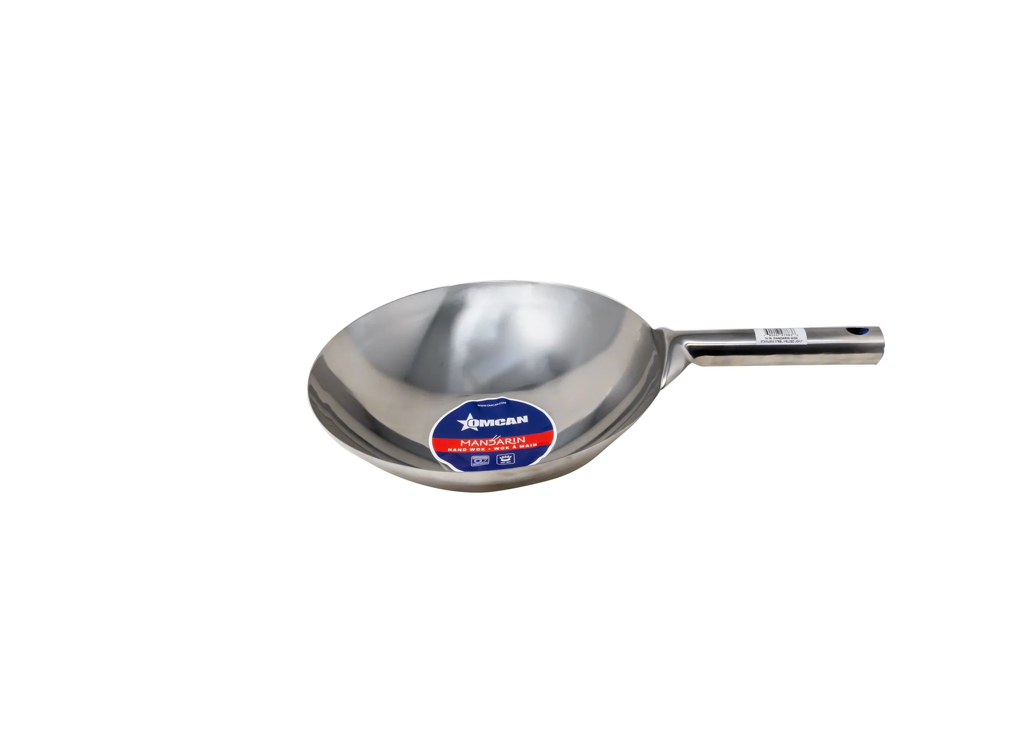 14″ Mandarin Wok Stainless Steel, Welded Joint