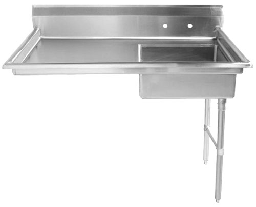 48" Right Side Under Counter Dish Table