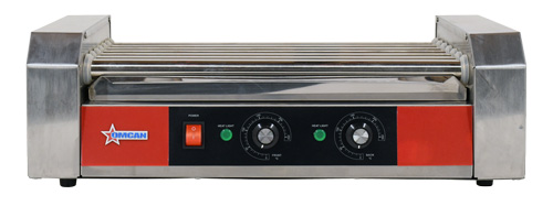 18 Hot Dog Roller Grill with 7 Rollers - 120 V, 910 W