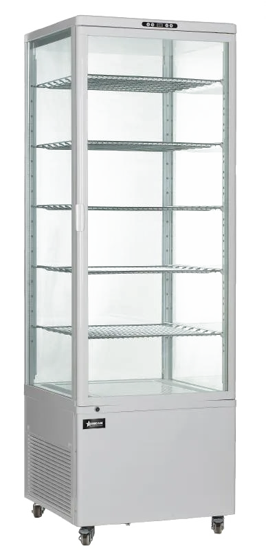 26″ Five (5) Shelf Refrigerated Floor Display Showcase, 18 cu.ft. (500L), White