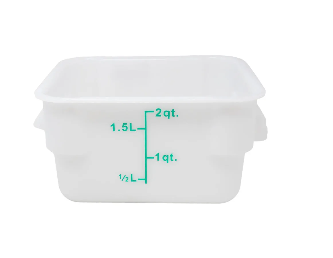 2 qt White Square Food Storage Container