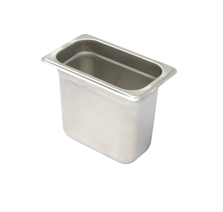 GN 1/9 Ninth-Size Anti-Jam Stainless Steel Steam Table Pan – 6″ Deep