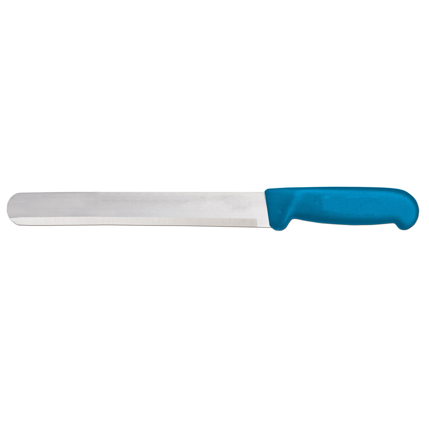 12" Slicer Straight Knife with Blue Polypropylene Handle