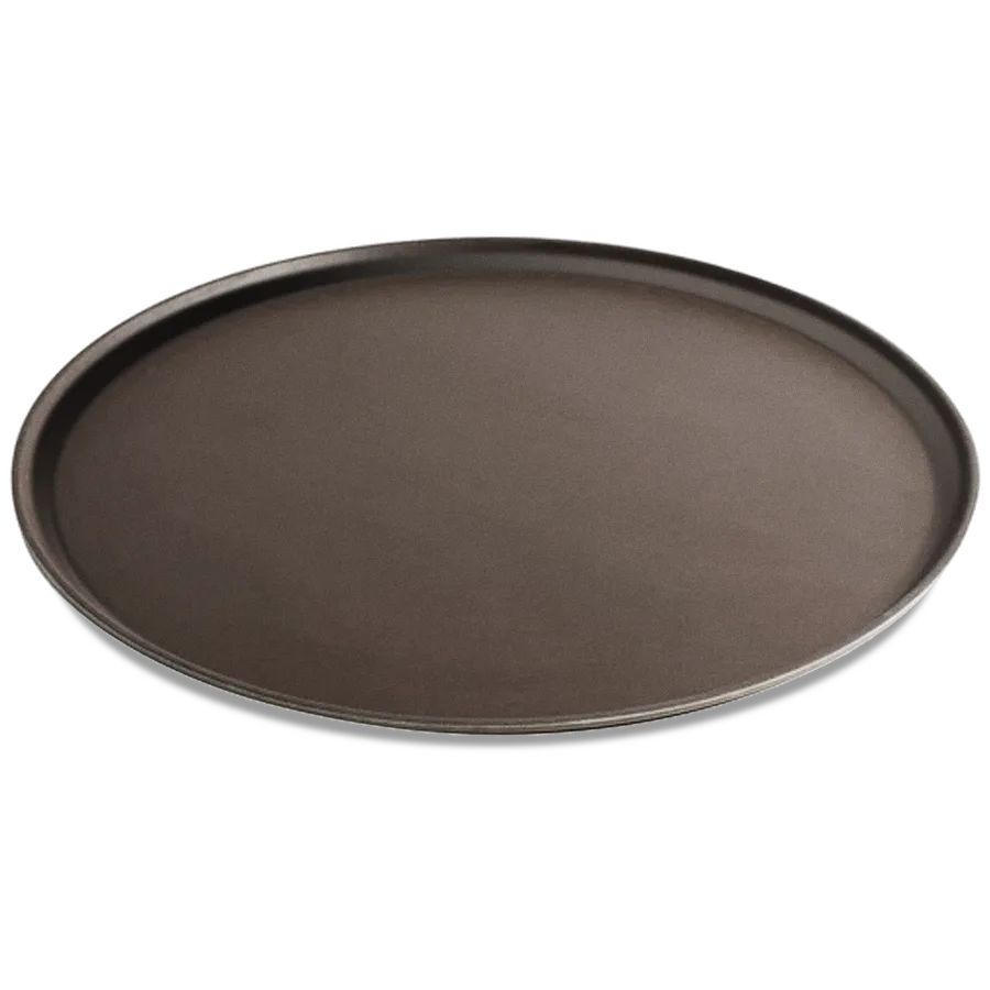 26" Non-slip Brown Oval Service Tray