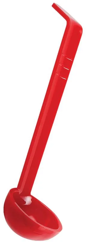 1 oz One-Piece Red Ladle with 13" Handle