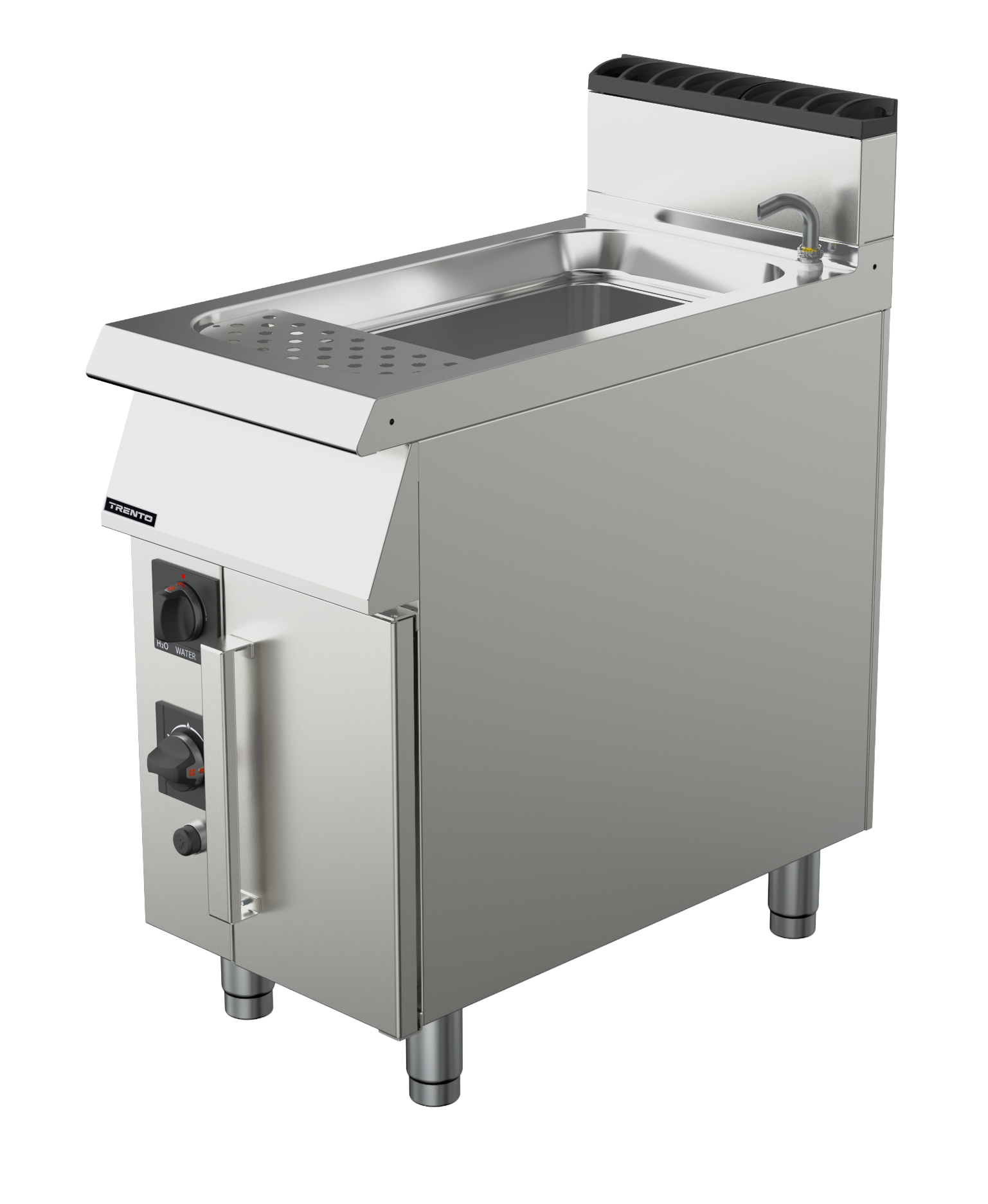 Trento 12 Gallon (45L) Natural Gas Pasta Cooker, Double Burner – 78,000 BTU