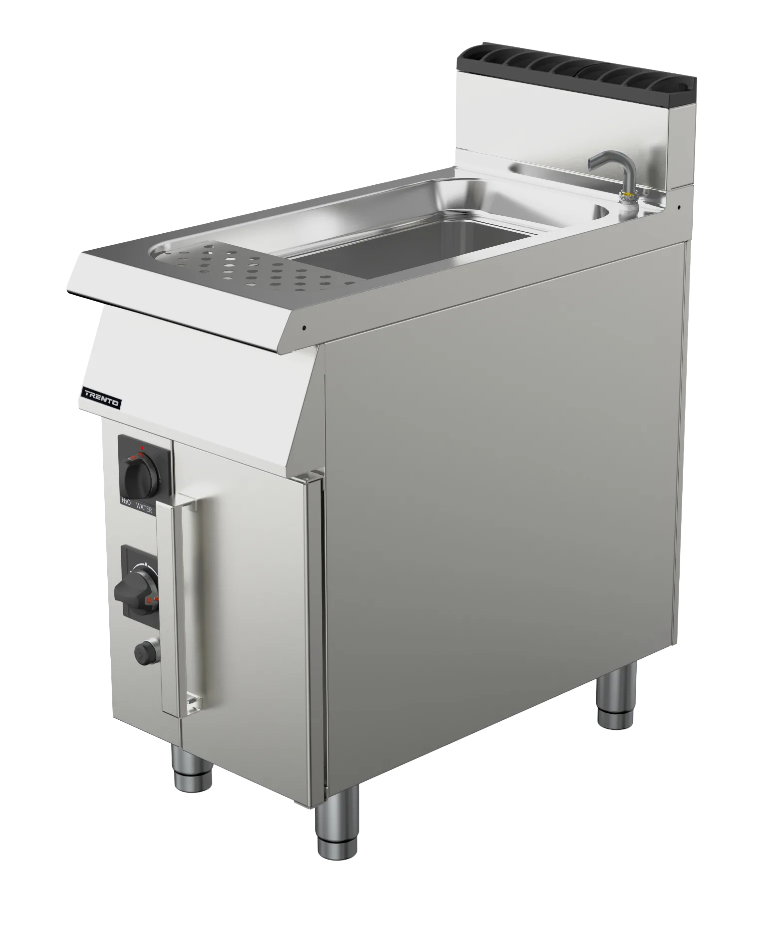 Trento 12 Gallon (45L) Natural Gas Pasta Cooker, Double Burner – 78,000 BTU